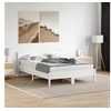 Image de Cadre de Lit, Lit Double avec Sommier à Lattes, Lit Adulte, Meuble de Chambre à Coucher, Moderne, Blanc 140x200 cm 844726