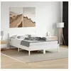 Image de Cadre de lit sans matelas blanc 140x190 cm bois de pin massif