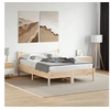 Image de Cadre de Lit, Lit Double avec Sommier à Lattes, Lit Adulte, Meuble Chambre à Coucher, Moderne, 135x190 cm Bois de Pin 844745