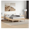 Image de Cadre de Lit, Lit Double avec Sommier à Lattes, Lit Adulte, Meuble Chambre à Coucher, Moderne, 120x190 cm Bois de Pin 844749