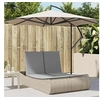 Image de Chaise longue double avec coussins beige résine tressée, transat, lit de jour d'extérieur, lit de jour de jardin, lit 368093