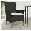 Image de Lot de 2 Chaises de Jardin avec Coussins, Sièges avec Accoudoirs, Fauteuils avec Dossier, Meubles de Terrasse, 368108
