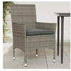 Image de Chaises de jardin avec coussins lot de 2 gris résine tressée