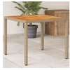 Image de Table de Jardin, Table à Manger, Table de Repas, Meuble de Patio Terrasse Arrière-cour Extérieur, Beige Résine 368124