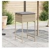 Image de Tabourets de bar jardin avec coussins lot de 2 beige poly rotin, tabouret, tabouret de bar extérieur, chaise de bar, 368320