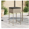 Image de Tabourets de bar jardin avec coussins lot de 2 gris clair rotin, tabouret, tabouret de bar extérieur, chaise de bar, 368322