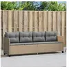 Image de Chaise Longue avec Coussins, Siège avec Dossier, Transat avec Housse, Meuble de Jardin Terrasse Patio, Moderne, Beige 368329