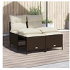 Image de Salon de jardin resine tressee marron 4 pieces 48 x 50 x 61.5 4 personnes