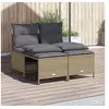 Image de Salon de jardin resine tressee beige 4 pieces 48 x 50 x 61.5 4 personnes