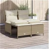 Image de Salon de jardin resine tressee beige 4 pieces 48 x 50 x 61.5