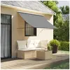 Image de Auvent rétractable anthracite 250x150 m tissu et acier