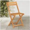 Image de Lot de 8 Chaises de Bistrot Pliantes, Sièges de Terrasse, Chaises de Balcon, Meubles de Patio Extérieur, Bois 3216307