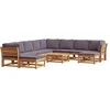 Image de Salon de Jardin avec Coussins 11 pcs Mobilier d'Extérieur Bois Massif d'Acacia 3214320