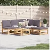 Image de Salon de jardin 6 pcs avec coussins bois d acacia solide