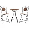 Image de Ensemble de bistro mosaïque terre cuite fer et céramique