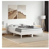 Image de Cadre de Lit avec Tête de Lit, Lit Double avec Sommier à Lattes, Lit Adulte de Chambre, Moderne, Blanc 150x200 cm 3216367
