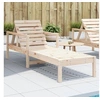 Image de Chaise longue 199,5x62x55 cm bois massif de pin