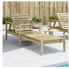 Image de Chaise Longue, Transat avec Dossiers Réglables et Accourdoirs, Bain de Soleil Jardin Piscine Terrasse Extérieur, Bois 832542