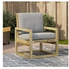 Image de Chaise de Jardin, Siège de Patio avec Accoudoirs et Dossier, Fauteuil de Porche Avant Arrière-cour Pelouse, Bois de 832551