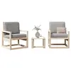 Image de Salon de jardin 3 pieces bois massif 40.0 x 38 x 28 cm