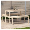 Image de Table a manger fixe sans tiroir 4 personnes en bois massif 134 x 134 cm