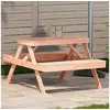 Image de Table de Pique-nique, Table à Manger Rectangulaire, Meuble de Camping Jardin Terrasse Patio Extérieur, Moderne, Bois 832570