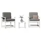 Image de Salon de jardin 3 pcs blanc bois massif de pin