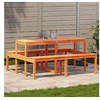 Image de Table de Pique-nique, Table à Manger Rectangulaire, Meuble de Camping Jardin Terrasse Patio Extérieur, Moderne, Cire 844648