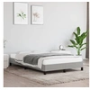 Image de Cadre de lit sans matelas gris clair 120x190 cm tissu