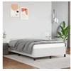 Image de Cadre de Lit, Lit Rembourré avec Sommier à Lattes, Lit Double avec Pied, Lit Adulte de Chambre, Moderne, Blanc 379523