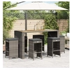 Image de Tabourets de bar de jardin et coussins lot de 6 résine tressée, tabouret, tabouret de bar extérieur, chaise de bar, 368693