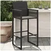 Image de Salon de jardin resine tressee noir 2 pieces 52.0 x 58 x 118