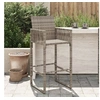 Image de Lot de 2 Tabourets de Bar de Jardin, Chaise de Pub, Siège de Bistrot, Meuble de Terrasse Balcon Patio Extérieur, Gris 368704
