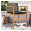 Image de Lot de 2 Chaises de Jardin avec Coussins, Sièges avec Accoudoirs, Fauteuils de Terrasse Patio, Moderne, Gris Résine 368712
