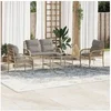 Image de Salon de jardin resine tressee beige 4 pieces x 63 3 personnes