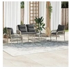 Image de Salon de jardin resine tressee gris 4 pieces 122.0 x 57 x 78 3 personnes