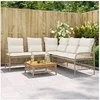 Image de Salon de jardin resine tressee beige 2 pieces