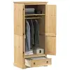 Image de Garde-robe Corona 76x50x170 cm bois de pin massif, armoire de rangement, organisateur de garde-robe, armoire, 4002768