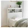 Image de Armoire tête de lit avec LED blanc 100x17x102 cm