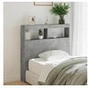 Image de Armoire tête de lit avec LED gris béton 100x17x102 cm