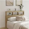 Image de Armoire tête de lit avec LED chêne sonoma 140x17x102 cm