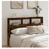 Image de Armoire Tête de Lit avec LED, Tête de Lit avec Compartiment, Meuble de Rangement Chambre à Coucher, Accessoire de 839207