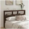 Image de Armoire Tête de Lit avec LED, Tête de Lit avec Compartiment, Meuble de Rangement Chambre à Coucher, Accessoire de 839209