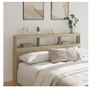 Image de Armoire tête de lit avec LED chêne sonoma 180x17x102 cm