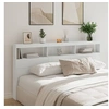 Image de Armoire tête de lit avec LED blanc 200x17x102 cm