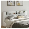 Image de Armoire tête de lit avec LED blanc 220x16,5x103,5 cm