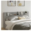 Image de Armoire Tête de Lit avec LED, Tête de Lit avec Etagère Ouverte, Meuble de Rangement Chambre à Coucher, Accessoire de 839276