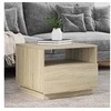 Image de Table Basse avec Lumières LED, Bout de Canapé, Table d'Appoint, Meuble de Salon Salle de Séjour Intérieur, Moderne, 839828