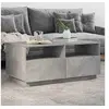 Image de Table Basse avec Lumières LED, Table d'Appoint avec Tiroirs, Bout de Canapé, Meuble de Salon Salle de Séjour, 839836