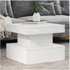 Image de Table basse avec lumières LED blanc 50x50x40 cm